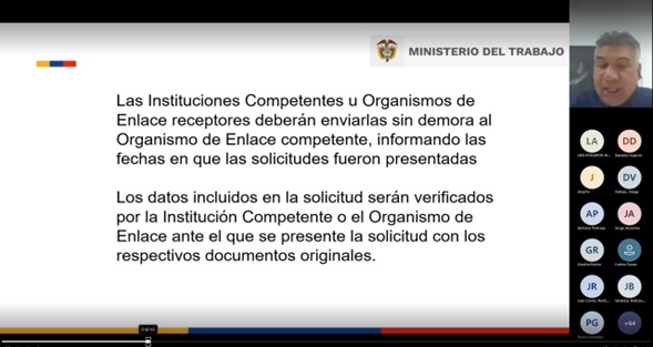 Con éxito, se realizó la charla virtual: Convenios y Acuerdos Internacionales de Seguridad Social firmados por Colombia y su Estado Actual 