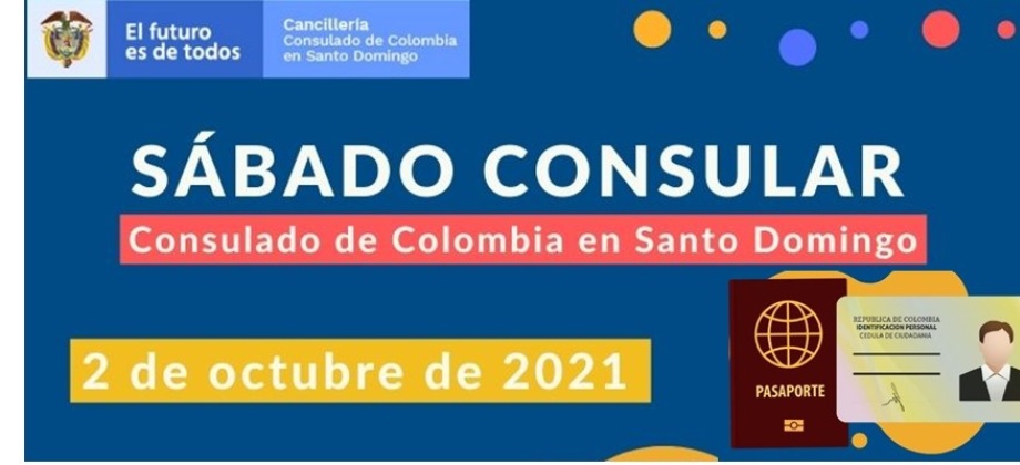 Jornada de Sábado Consular este 2 de octubre en la sede del Consulado de Colombia 
