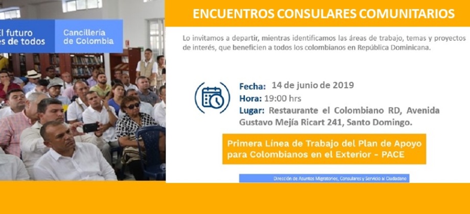 Consulado de Colombia en Santo Domingo realizará el Encuentro Consular Comunitario el 14 de junio de 2019