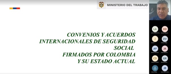 Con éxito, se realizó la charla virtual: Convenios y Acuerdos Internacionales de Seguridad Social firmados por Colombia y su Estado Actual 