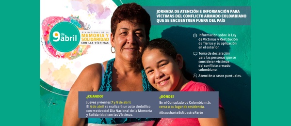 El Consulado de Colombia en Santo domingo invita a la conmemoración del Día de la Memoria y Solidaridad con las víctimas del conflicto armado