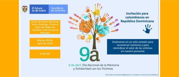El Consulado de Colombia en Santo Domingo invita a la conmemoración del Día Nacional de la Memoria y la Solidaridad con las Víctimas